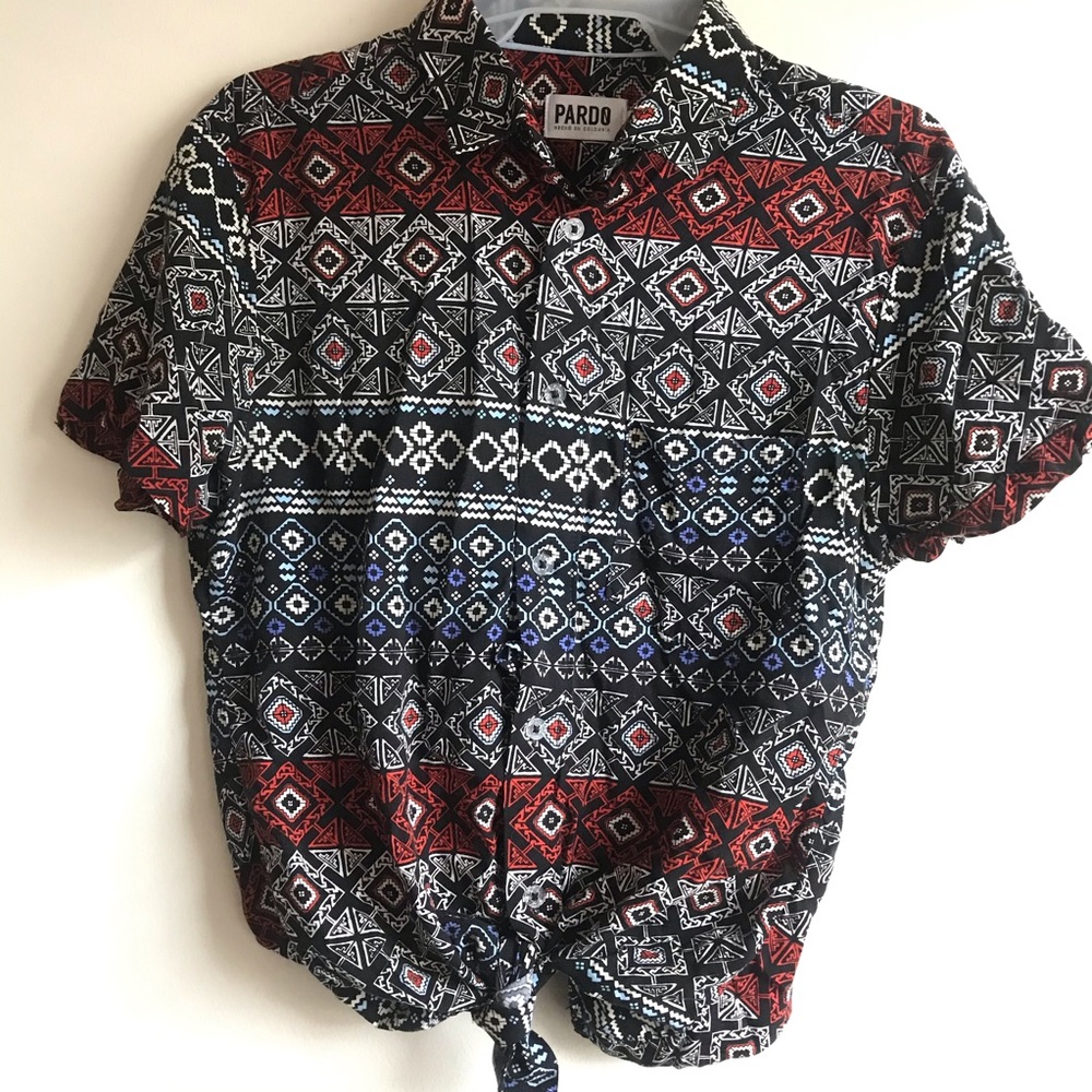 Pardo Aztec Printed Button Down Shirt